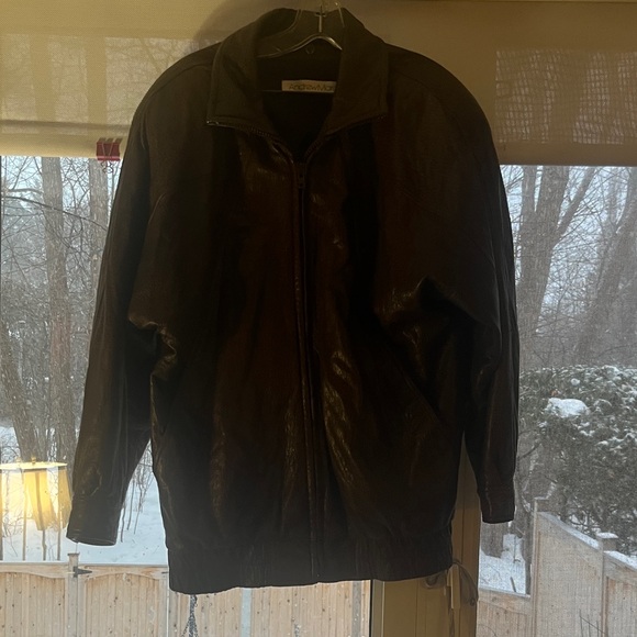 Men's Brown Leather Jacket. Men’s L. - Picture 1 of 5